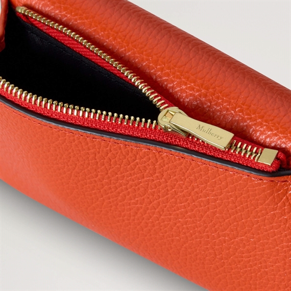 Mulberry Folded Multi-Card Wallet Coral Orange